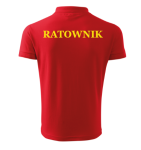 Czerwona koszulka polo ratownika