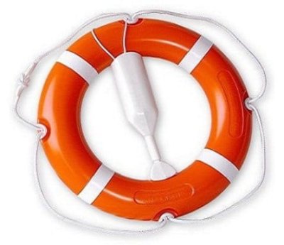 Koło ratunkowe z zasobnikiem 25 m